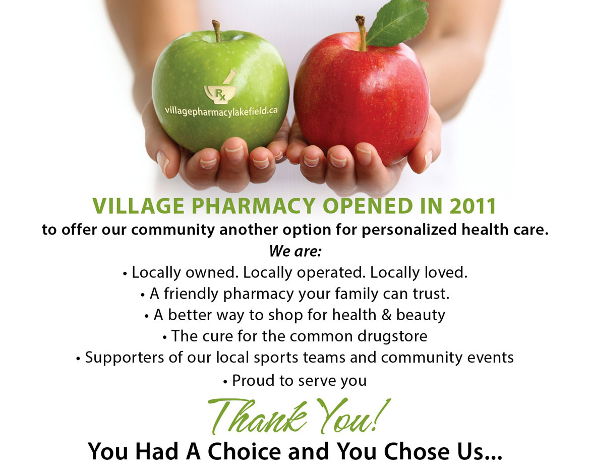 Village Pharmacy Lakefield - Thank You